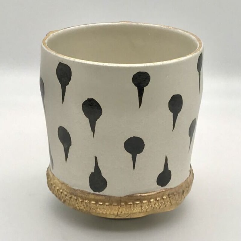 ゆき ブチャラティ ブチャラティ抹茶筒茶碗(冬用) ジッパー 10.0×11.2cm | 小野穣 アトリエONO