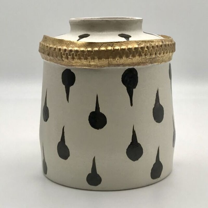 ブチャラティ抹茶筒茶碗(冬用) 銘 ジッパー 10.0×11.2cm | 小野