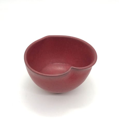 612 猪目茶碗　梅重(うめがさね) 黒土　10.9×6.9cm　小ぶり