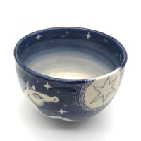 653 茶碗 『星と馬と夜の鳥』12.0×8.6cm