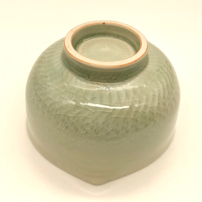 050 猪目茶碗 青磁 11.3×7.2cm | 小野穣 アトリエONO【Yutaka Ono