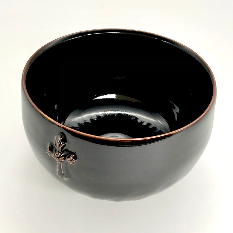 182 十字架天目茶碗 千 10.1×7.1cm | 小野穣 アトリエONO