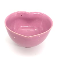 391  猪目茶碗　鴇羽(ときは)色　13.0×8.4cm