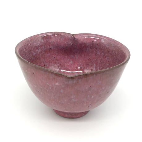 裏千家の茶器　陶器　ピンク　小鳥さん柄 裏千家の茶器 陶器 ピンク 小鳥さん柄