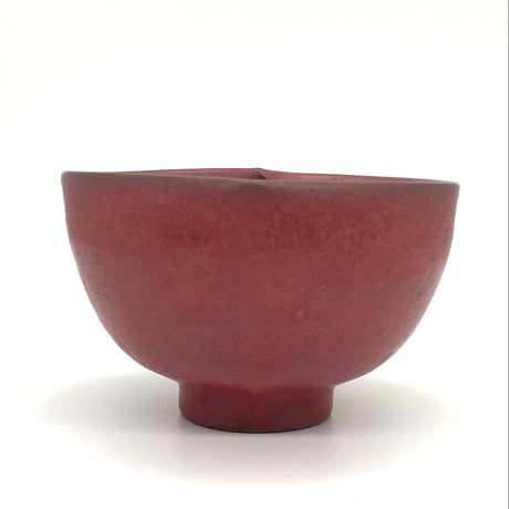 362 猪目茶碗　梅重(うめがさね) 黒土　11.6×7.3cm
