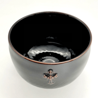 169 十字架天目茶碗　千　10.5×8.0cm