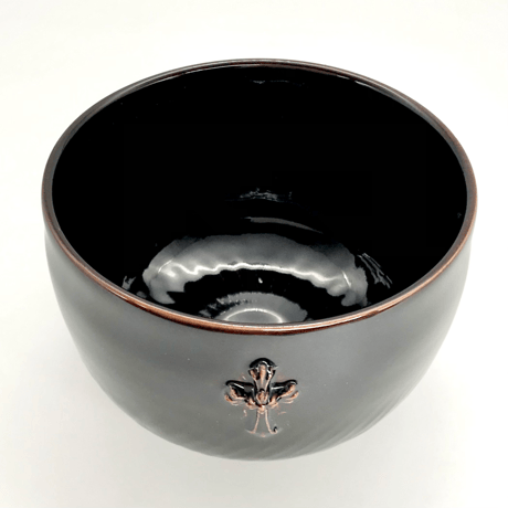 169 十字架天目茶碗　千　10.5×8.0cm