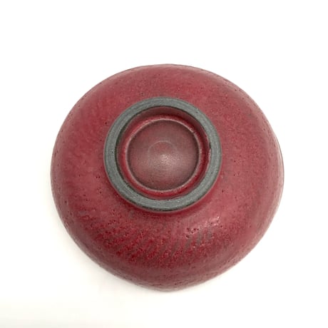 366 猪目茶碗　梅重(うめがさね) 黒土　12.0×7.0cm