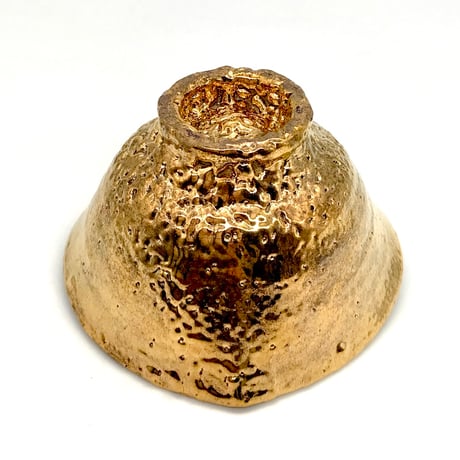 613 猪目茶碗　黄金丸　13.1×8.4cm