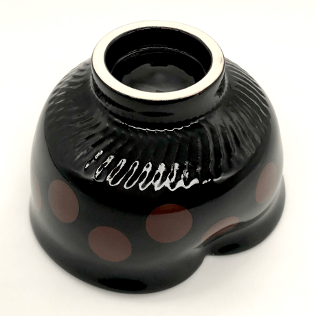 175 猪目茶碗　ポルカドット(天道虫)11.0×6.9cm　小ぶり