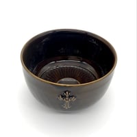 632 十字架天目茶碗　千　10.8×6.9cm