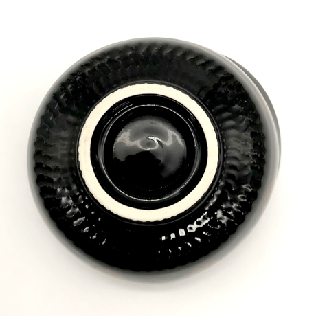 161 猪目茶碗　ポルカドット(天道虫)　12.5×6.9cm