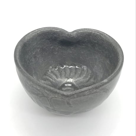 B23 猪目茶碗　薄氷(うすらい)　13.4×9.0cm