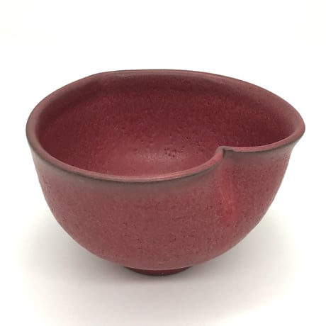 366 猪目茶碗　梅重(うめがさね) 黒土　12.0×7.0cm