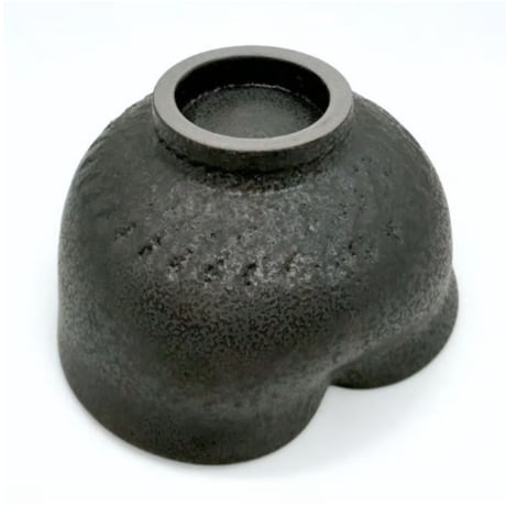 037 猪目茶碗　黒助　12.0×7.0cm