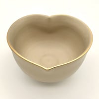 314 猪目茶碗　亜麻色(グレージュ)　11.0×6.7cm　小ぶり