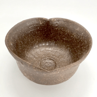 053 猪目茶碗　錆花（雑誌リンネル掲載商品）　12.0×7.1cm