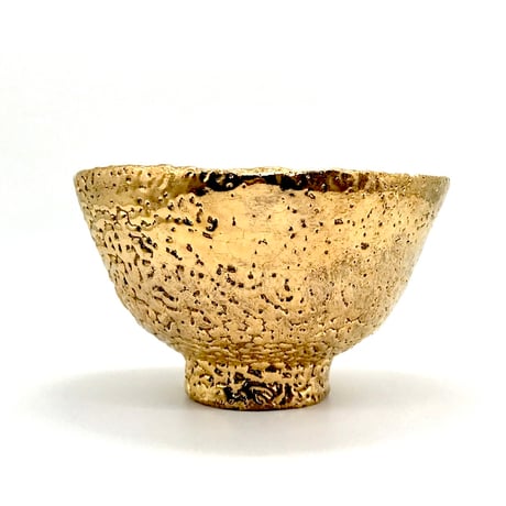 621 猪目茶碗　黄金丸　12.1×7.6cm