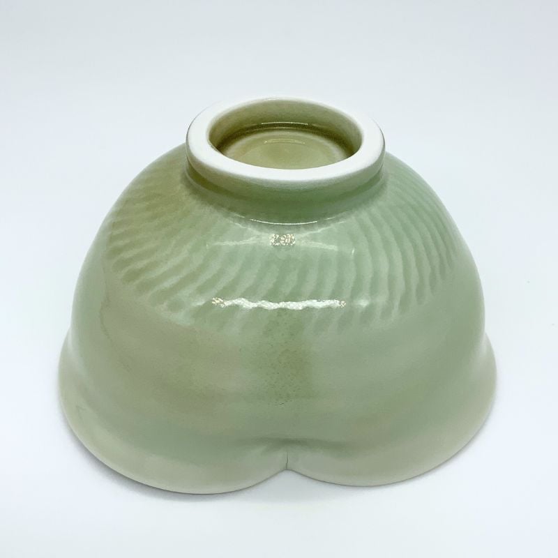 163 猪目茶碗 窯変青磁 12.7×7.7cm | 小野穣 アトリエONO
