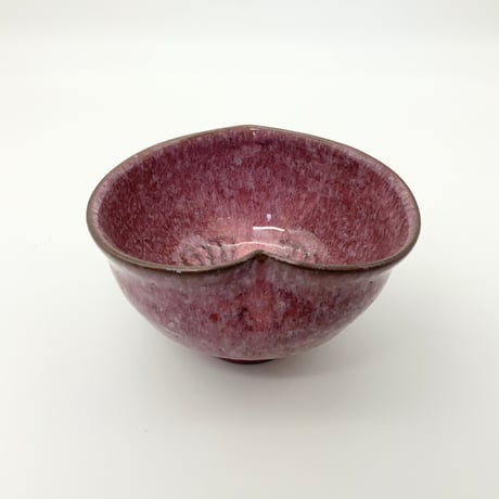 580 猪目茶碗　貝紫　11.7×7㎝
