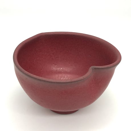 362 猪目茶碗　梅重(うめがさね) 黒土　11.6×7.3cm