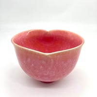 718 猪目茶碗　コンクパール　13.7×8.7cm