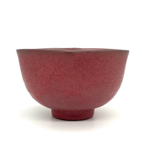 366 猪目茶碗　梅重(うめがさね) 黒土　12.0×7.0cm