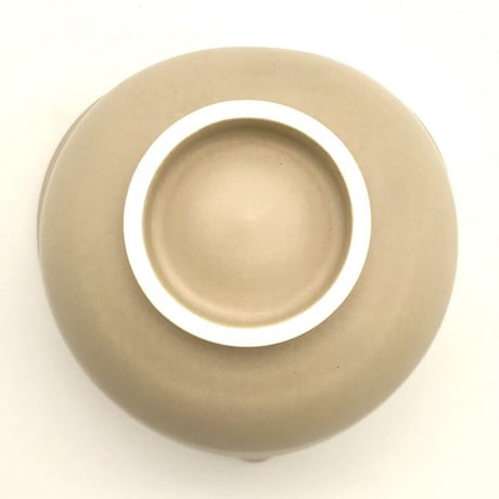 314 猪目茶碗　亜麻色(グレージュ)　11.0×6.7cm　小ぶり
