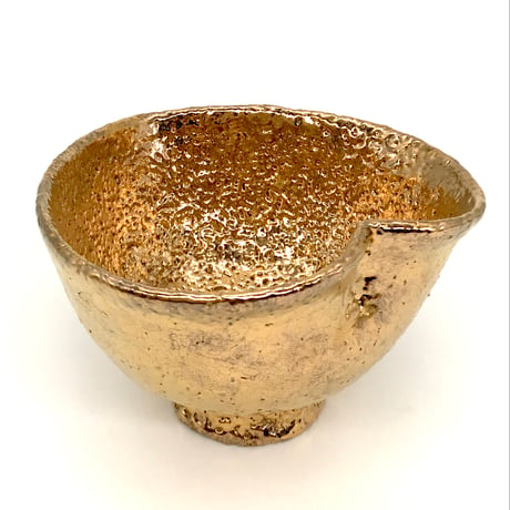 227 猪目茶碗　黄金丸　12.5×8.0cm