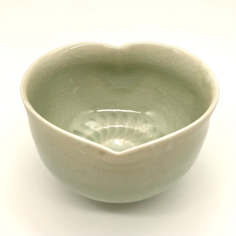 050 猪目茶碗 青磁 11.3×7.2cm | 小野穣 アトリエONO【Yutaka Ono