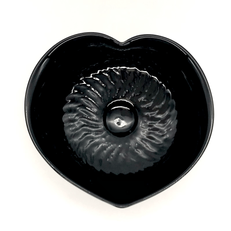 161 猪目茶碗　ポルカドット(天道虫)　12.5×6.9cm