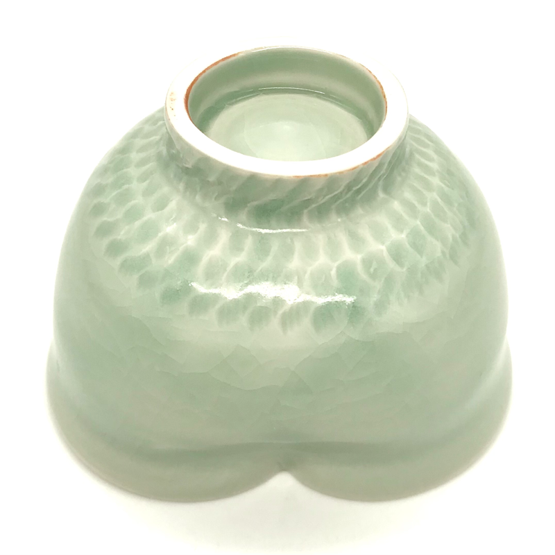 028 猪目茶碗 青磁 12.4×7.8cm | 小野穣 アトリエONO【Yutaka Ono