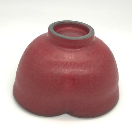 362 猪目茶碗　梅重(うめがさね) 黒土　11.6×7.3cm