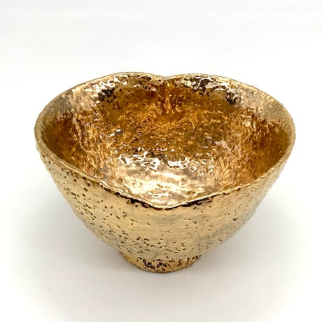 621 猪目茶碗　黄金丸　12.1×7.6cm