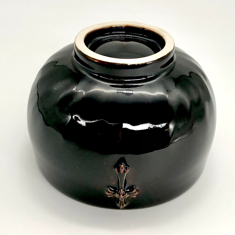 182 十字架天目茶碗 千 10.1×7.1cm | 小野穣 アトリエONO