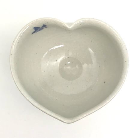 346 染付花鳥文猪目茶碗　12.3×7.8cm