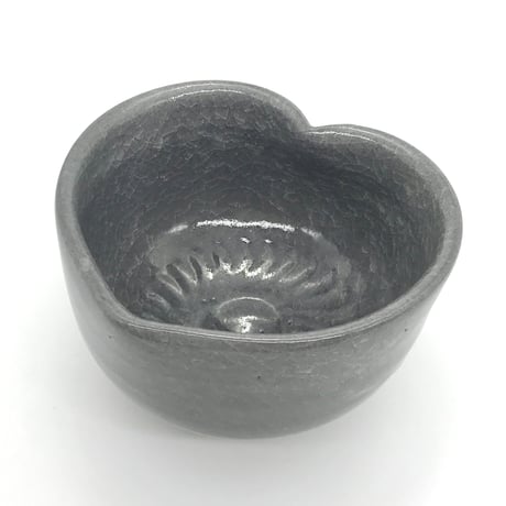 625 猪目茶碗　薄氷(うすらい)　12.8×8.5cm