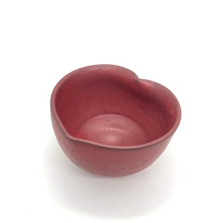 612 猪目茶碗　梅重(うめがさね) 黒土　10.9×6.9cm　小ぶり