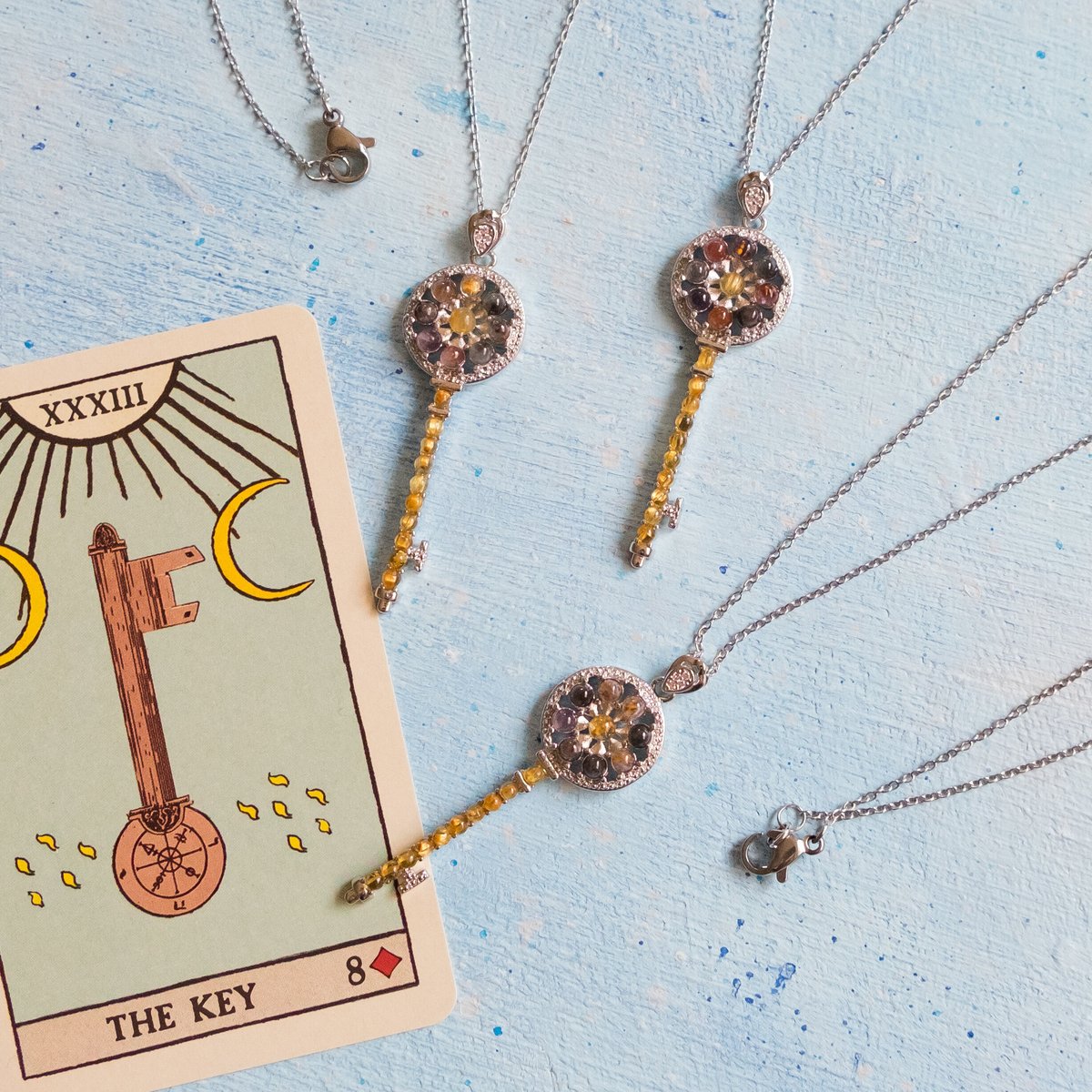 なんということでしょう！ルチルたんとスーパーセブンたんが一つになちゃたー スーパーセブン x ルチルクォーツ「幸運の鍵」ネックレス（天然石