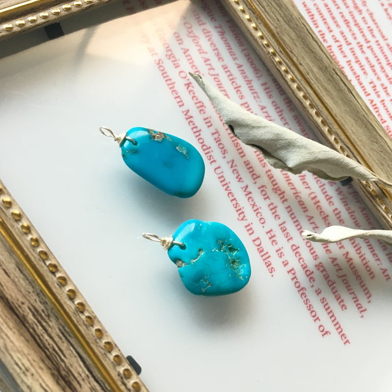 トルコ石 ① アリゾナ産 ターコイズ（トルコ石）原石65g アリゾナ産