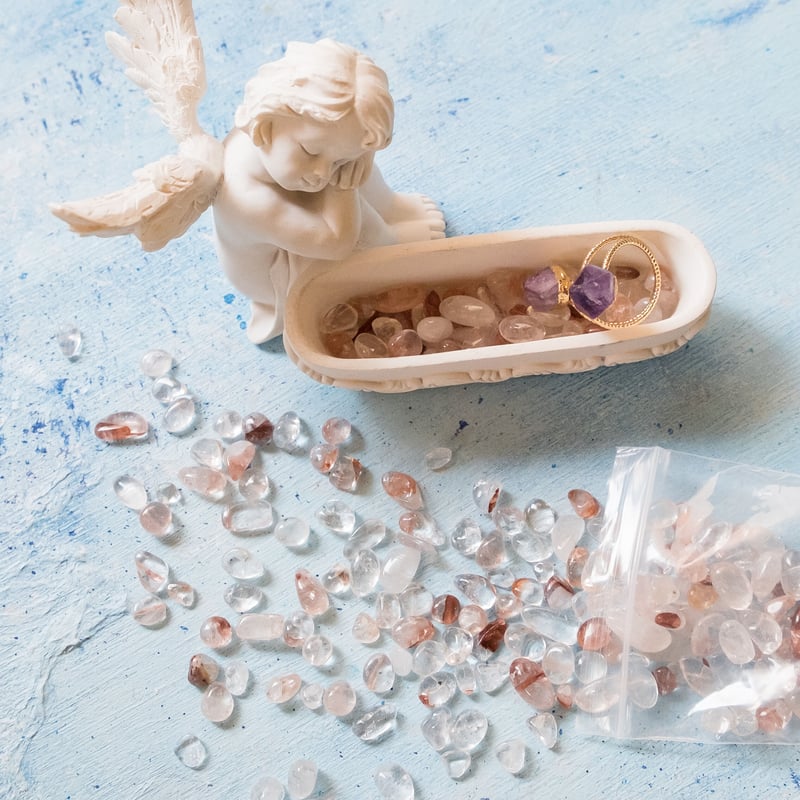 マニカラン水晶・さざれ100g（天然石の水晶/さざれ石/パールバティー