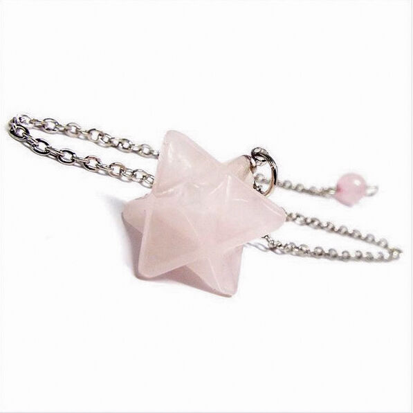 マカバスター・ペンデュラム（天然石/マルカバスター/六芒星/水晶