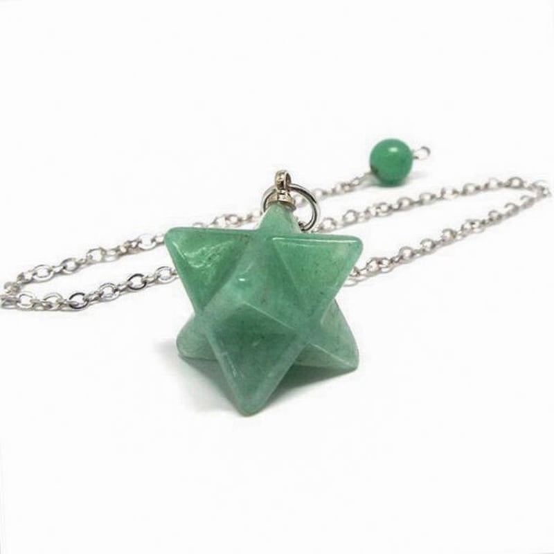 マカバスター・ペンデュラム（天然石/マルカバスター/六芒星/水晶