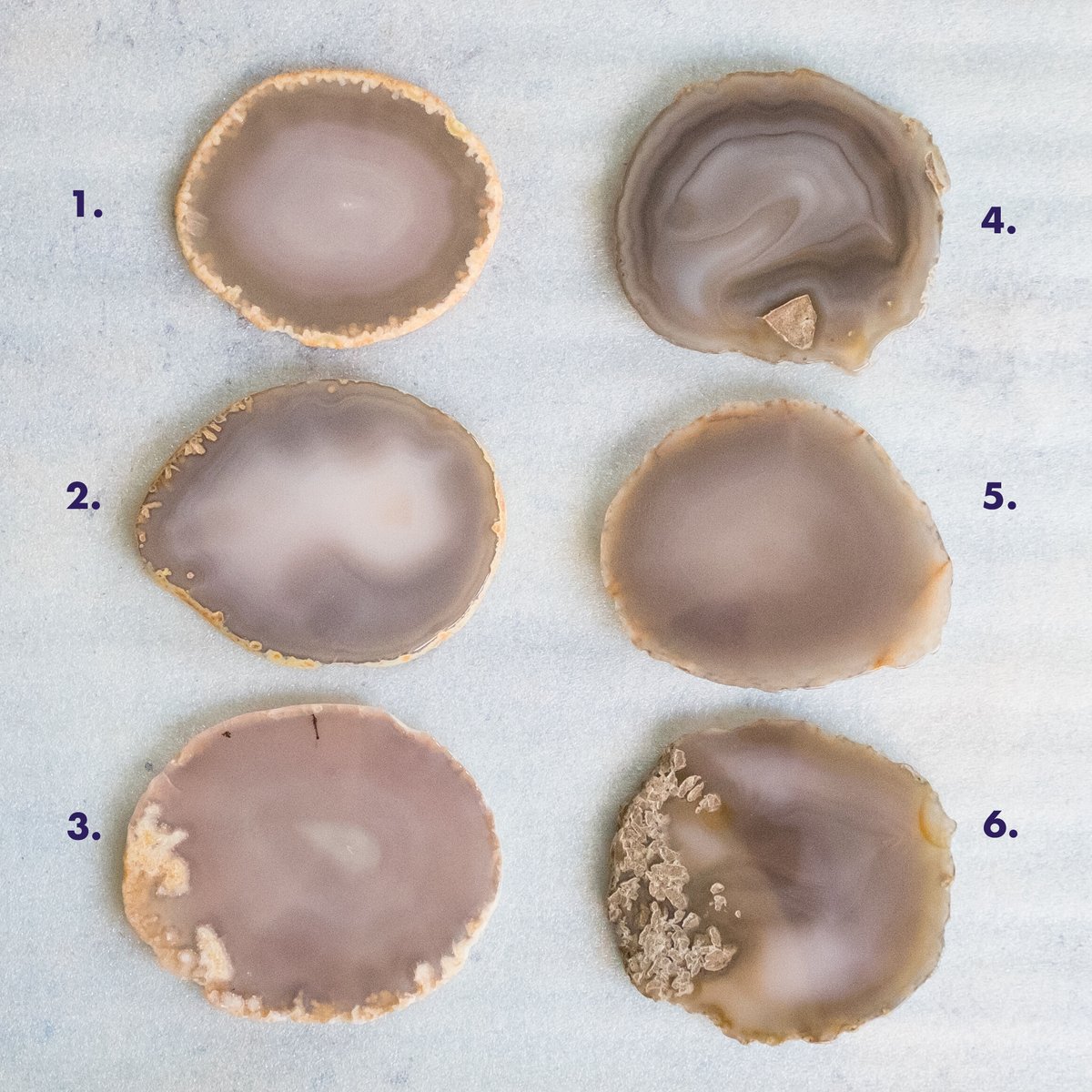 アゲート・コースター（選べる天然石メノウのコースター/1点モノ）1個