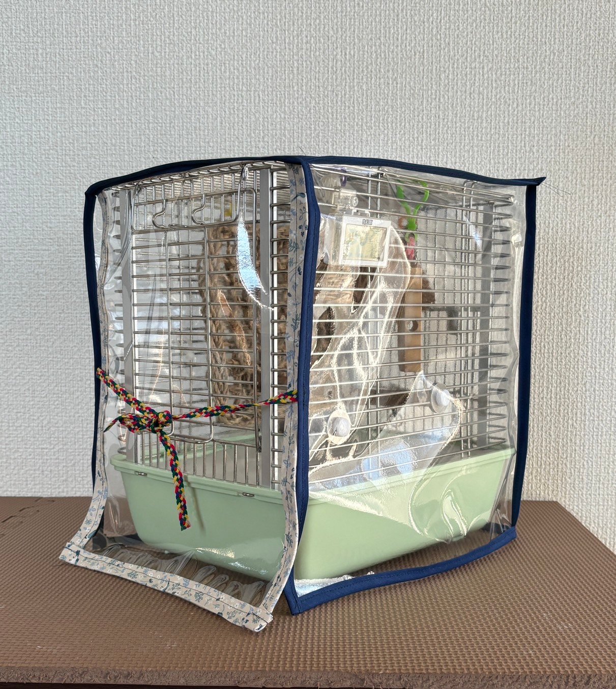 日向ぼっこ/お出かけ 鳥かご安心ネットカバー ハンドメイド original