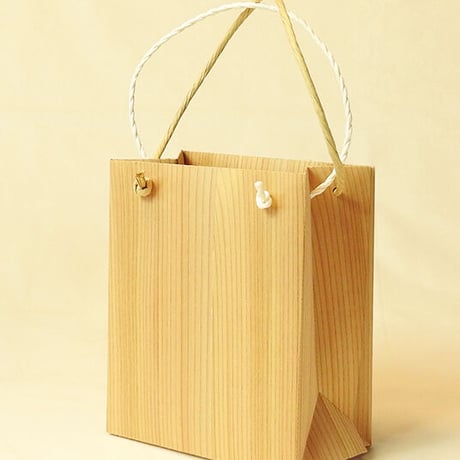 福紙中サイズ（紙紐タイプ）1個 （柾目／板目）、底板あり
