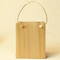 福紙中サイズ（紙紐タイプ）1個 （柾目／板目）、底板あり