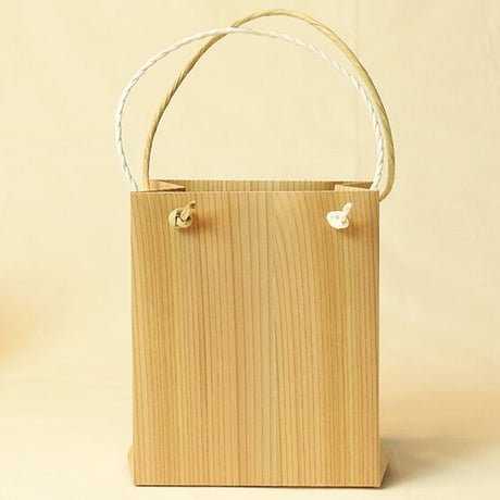 福紙中サイズ（紙紐タイプ）1個 （柾目／板目）、底板あり