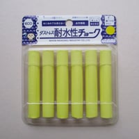ダストレス 耐水性チョーク 6本入 黄