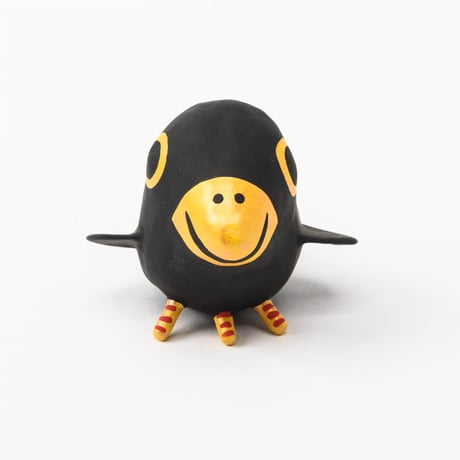 ［はりこま屋］張り子「八咫烏_縁」クレードルver.